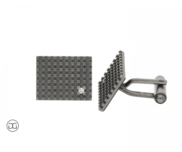 Manschettenknöpfe Silber mit Brillant