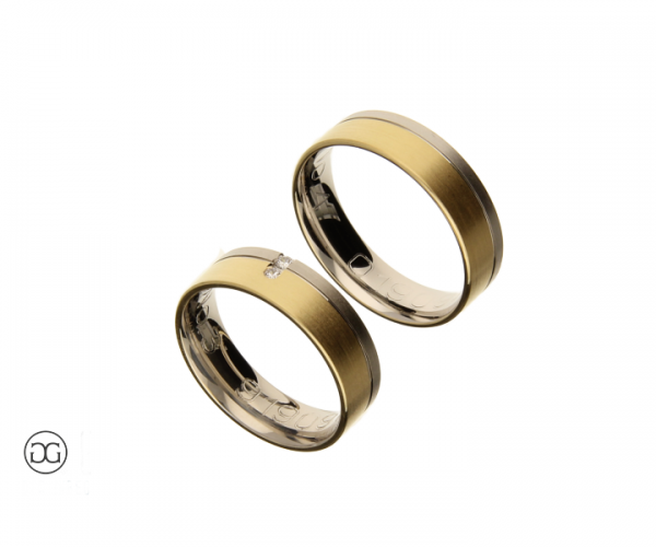 Trauringe Gelbgold 750 Platin 950