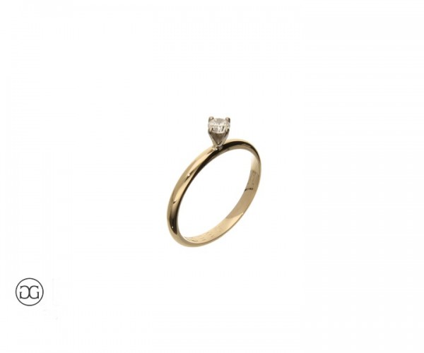 Verlobungsring Rosegold 585 Brillant 0,16ct