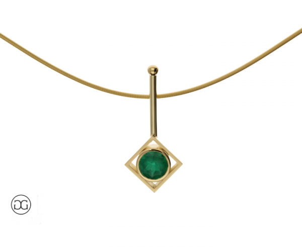 Collier Gelbgold 750 Smaragd 1,50ct