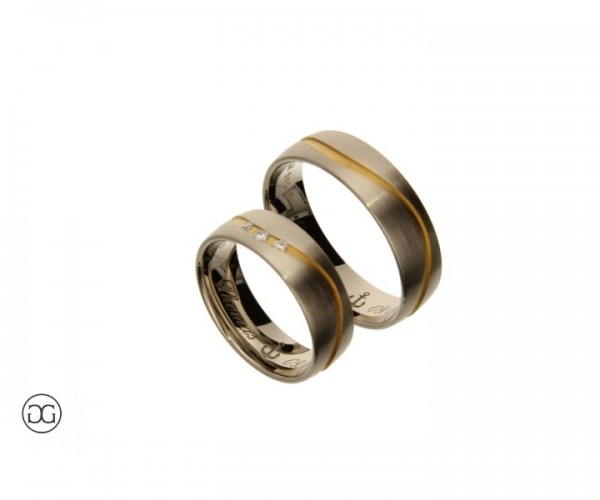 Trauringe Weißgold 585 Brillanten 0,02ct