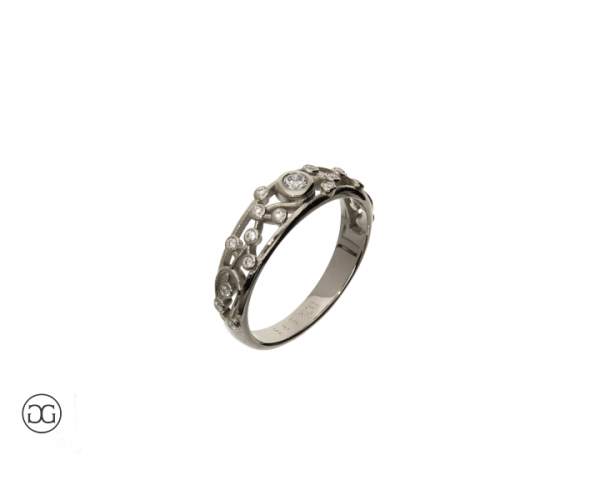 Verlobungsring Weißgold 585 Brillanten 0,27ct