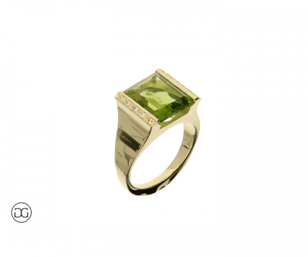 Damenring Gelbgold 585 Peridot