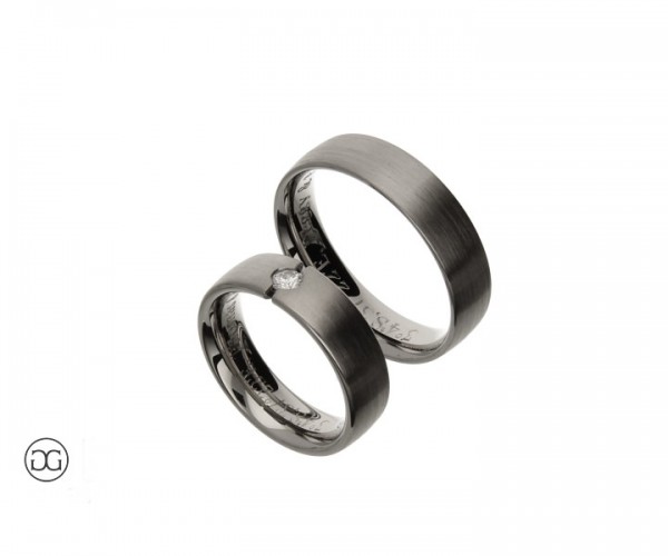 Trauringe Weißgold 585 Brillant 0,11ct