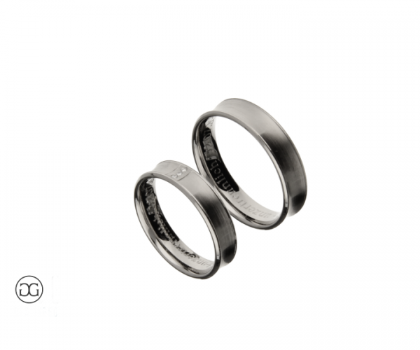 Trauringe Palladium 500 Brillanten 0,015ct