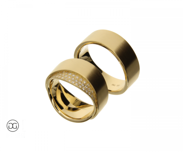 Trauringe Gelbgold 750 Brillanten 0,19ct