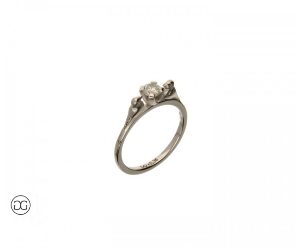 Verlobungsring Brillant 0,03ct mit Vögelchen