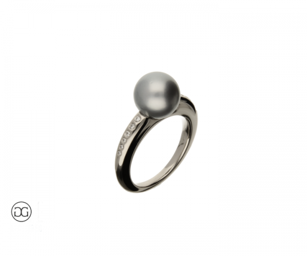 Damenring Weißgold 585 Tahiti-Zuchtperle