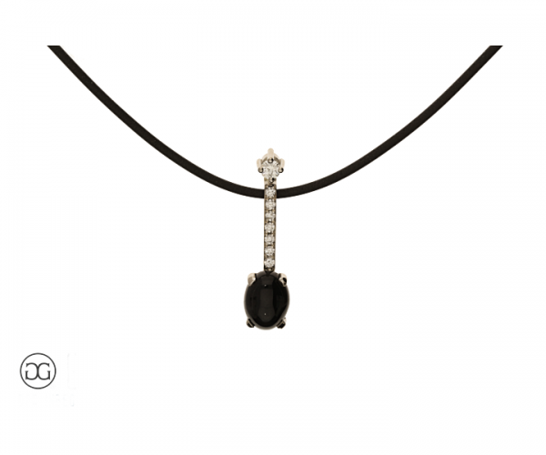 Anhänger Weißgold 585 Onyx Brillant