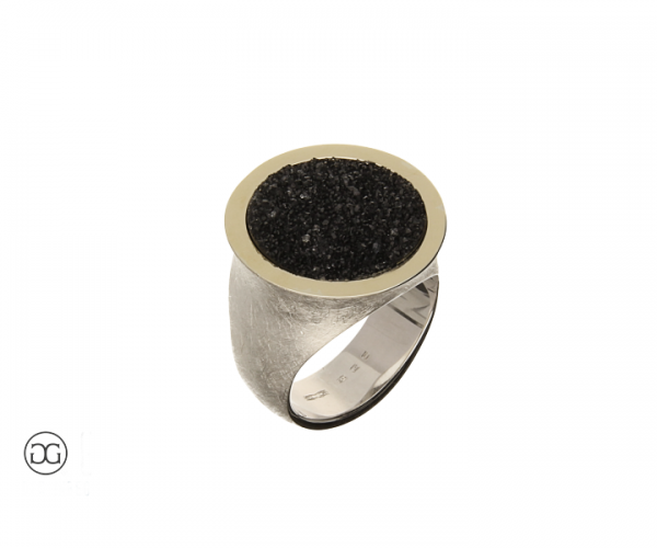 Damenring Silber 935 Onyx