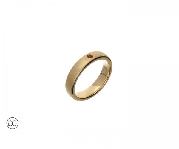 Damenring Rosegold 585 Granat