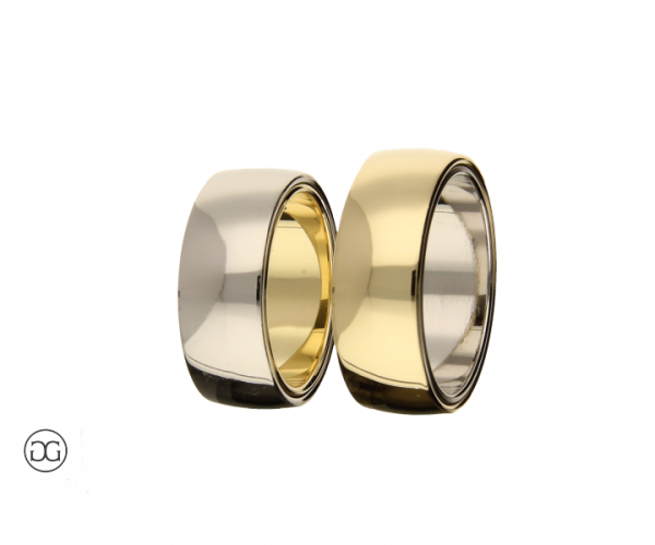 Trauringe Platin 950 Gelbgold 750