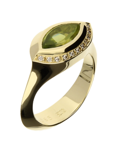 Peridot_Design-Damenring-Gelbgold-Peridot